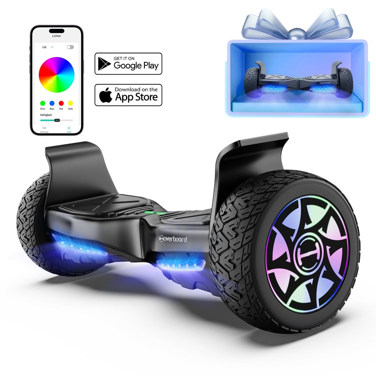 Hoverboard 8" Bluetooth mit LED-Leuchten Ansicht 4