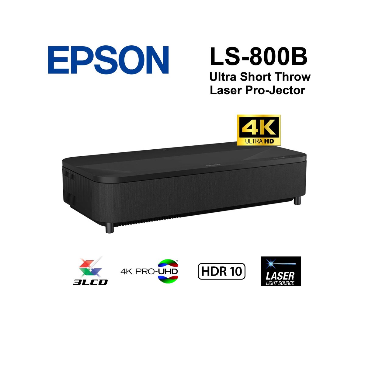 Epson EH-LS800 4K Ultra Kurzdistanz Laser-Videoprojektor Ansicht 3