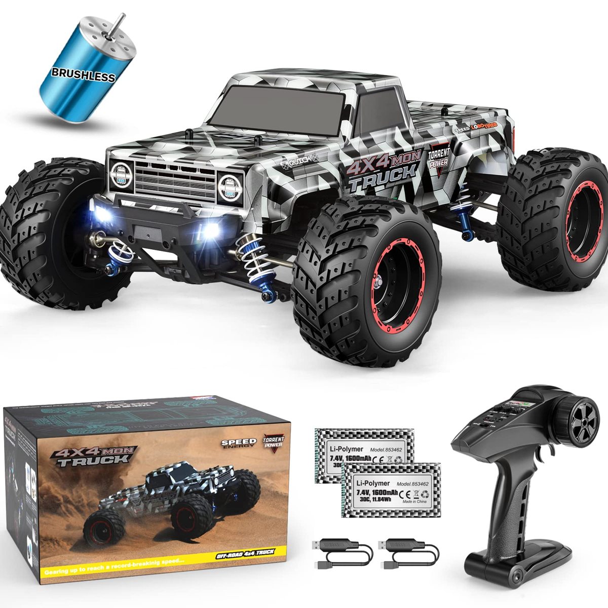 Monster Truck RC 4x4 1/12 Off-Road Amphibium Ansicht 3