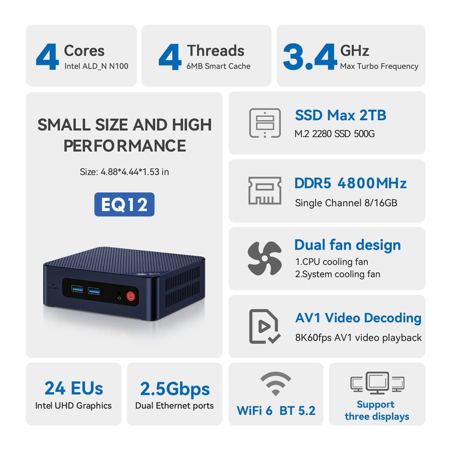 Beelink Mini PC Intel N100 16 GB / 500 GB Ansicht 4