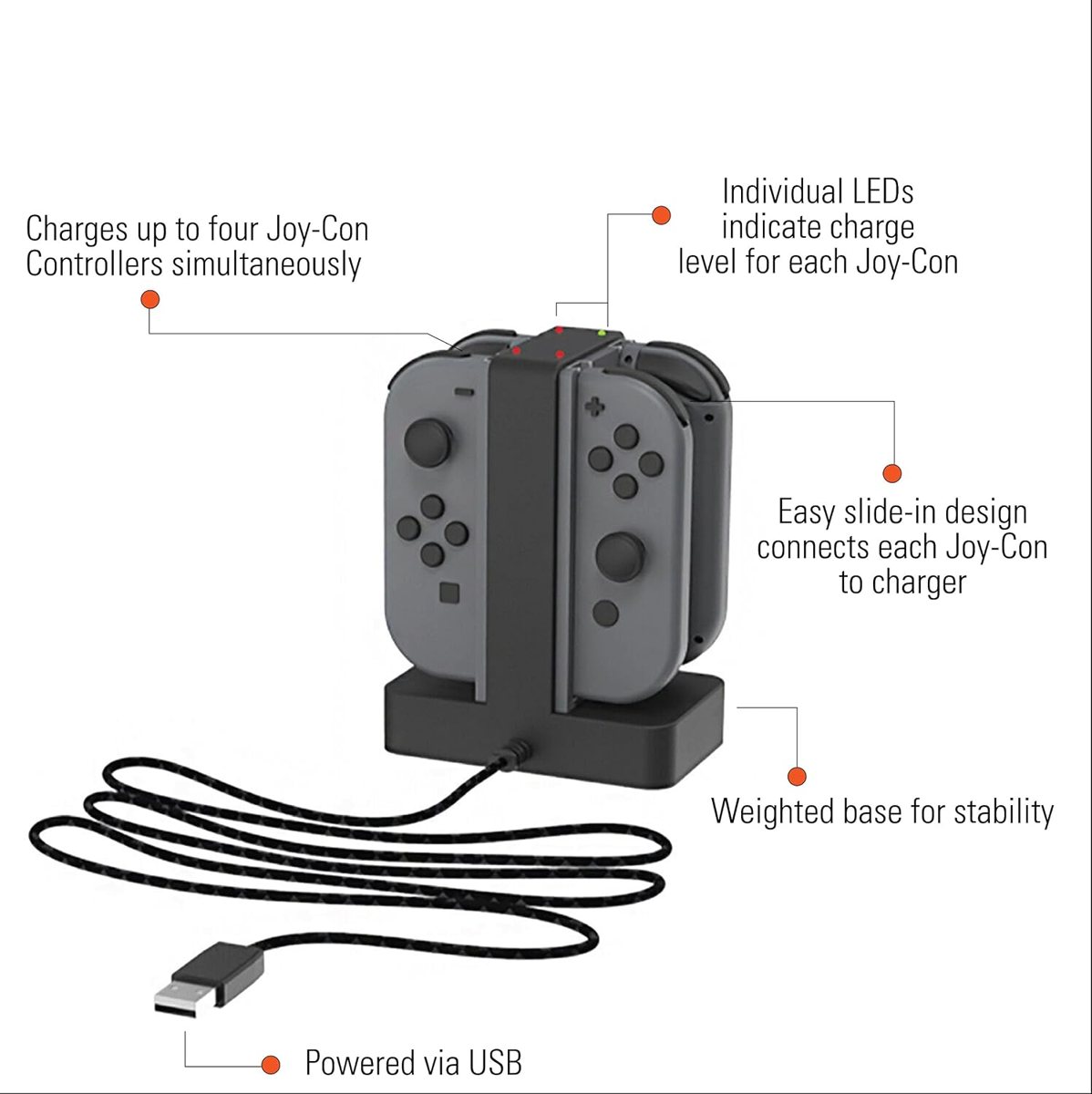 Joy-Con LED Ladestation