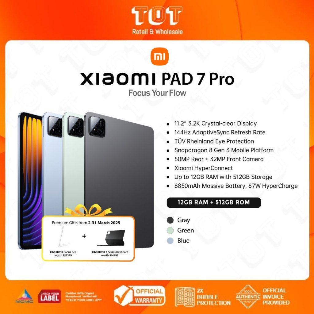 Xiaomi Pad 7 Pro 11,2" Snapdragon 8s Gen 3 Ansicht 2