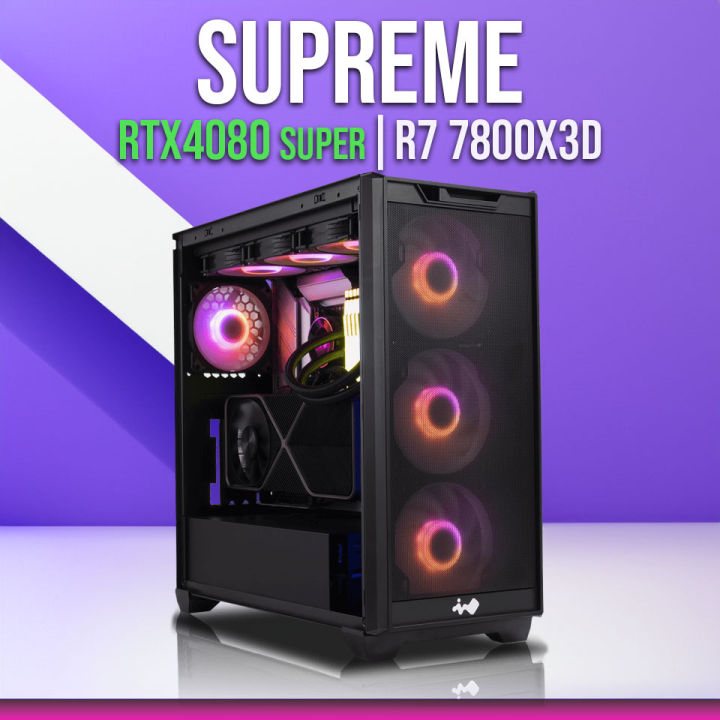 Benutzerdefinierter Gaming PC RTX 4080 Super Ryzen 7 7800X3D Ansicht 4