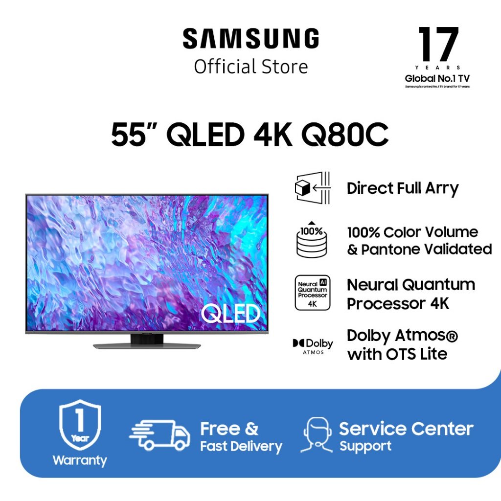 Samsung QLED Q80C 55" 4K Neural Quantum TV Ansicht 4